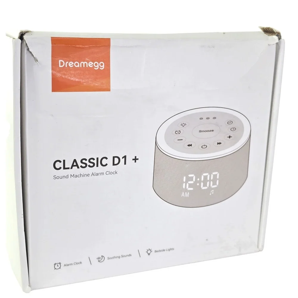 Dreamegg Classic D1+ Sound Machine Alarm Clock White Noise Night Light Grey